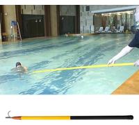 KjoiDWz Crochet et Perche de Sauvetage for Piscine, Perche télescopique de 13, 16 et 20 Pieds et Crochets de Sauvetage for Bord de mer, Parc ou lac(Giallo,5m(16ft 5inch))