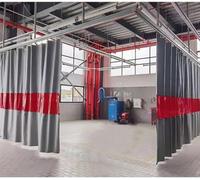 KjoiDWz Écran de soudage avec œillet en cuivre, rideau de soudage industriel avec fenêtre de visualisation rouge, for atelier(1.5x2 m/5x6.6 ft)