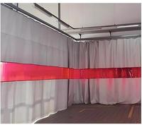 KjoiDWz Écran de soudage ignifuge, écrans de séparation de soudage avec fenêtre de visualisation rouge, rideau de soudage industriel enduit de silicone(5X3 M/16.4x9.8 ft)