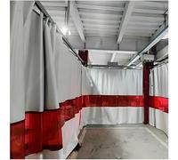 KjoiDWz Écran de soudage, rideau de soudage industriel avec œillet en cuivre, fenêtre transparente rouge(2x2.5 m/6.6x8.3 ft)