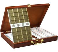 KjoiDWz Mah-Jong Mahjong Magnifique Mahjong en Cristal de Haute qualité Mahjong Chinois Classique Divertissement Mahjong à la Main for la Maison(42#)