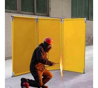 KjoiDWz Panneau d'écran avec cadre métallique, panneau d'écran de soudage, rideau de soudage résistant aux flammes, utile(58x110 cm)