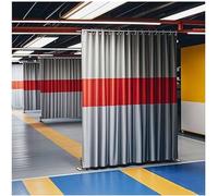 KjoiDWz Rideau de séparation for soudure - Rideau de séparation avec fenêtre de visualisation rouge, adapté aux applications industrielles et aux ateliers(2x2.5 m/6.6x8.3 ft)