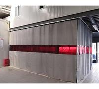 KjoiDWz Rideau de soudage industriel, couvertures anti-feu enduites de silicone avec fenêtre de visualisation, for soudeurs et coupeurs(3x2 m/9.9x6.6 ft)
