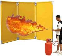 KjoiDWz Rideau de soudage industriel, rideau de soudage résistant aux flammes, écran de soudage avec cadre métallique(58x120 cm)