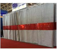 KjoiDWz Rideau de soudage industriel Rygcrud, couverture anti-feu en fibre de verre avec panneau de visualisation rouge, for salle des machines et atelier(3x2.5 m/9.9x8.3 ft)