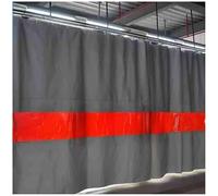 KjoiDWz Rideau de soudure industriel, rideau de porte ignifuge avec fenêtre de visualisation rouge, couvertures anti-feu industrielles, for atelier, industriel(3.5x3 m/11.5x9.8 ft)