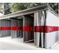 KjoiDWz Rideaux pare-feu de soudage, couvertures anti-feu enduites de silicone avec fenêtre de visualisation, rideau séparateur de 20mils(6X3 M/19.7x9.8 ft)