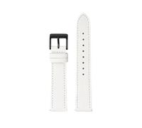 KJOLWHCQ Bracelets de montre 18 mm/20 mm/22 mm for femmes et hommes, en cuir de veau grainé lézard, avec barrette à ressort à dégagement rapide(White-Black,22mm)