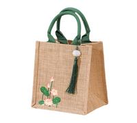 KJOLWHCQ Burlap Shopping Bag,Jute Tote,Reusable Hessian Shopper, Grocery, Gift With Handle,Waterproof,Multipurpose,Is A Great For Mom,Teachers,Friends(Large+Large (Vertical))