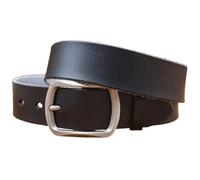 KJOLWHCQ Ceinture unisexe en cuir véritable - Boucle carrée antique à une seule ardillon, bracelet fait main for le travail et les loisirs (Hommes et Femmes)(Black,105cm/41)