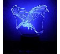KJsdaADSA 3D Feu Dragon Night Light pour Enfants 3D Illusion Lampe Multicolore avec Télécommande pour Salon Chambre Bar Cadeau Jouets Cadeaux pour enfants