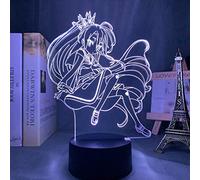KJsdaADSA 3D Illusion Lumière Led Veilleuse Anime No Game No Life Shiro Pour Chambre Décor Cadeau D'Anniversaire Lampe No Game No Life Shiro Enfants Cadeaux De Vacances
