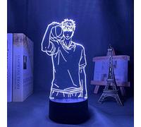KJsdaADSA 3D Night Light Anime Illusion Led Décor 3D Lampe Anime Kuroko No Basuke Taiga Kagami Figure Led Lumière pour Chambre Décor Veilleuse Manga Cadeau D'anniversaire-Télécommande