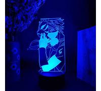 KJsdaADSA 3D Night Light Illusion Lampe, Hatake Kakashi Figure Night Light Anime LED Lampe Manga Art Éclairage Décoration pour Otaku Home Enfants Chambre Déco 16 couleurs