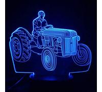 KJsdaADSA 3D tracteur Illusion d'optique lampe 7 couleurs interrupteur tactile Illusion veilleuse pour chambre décoration de la maison mariage anniversaire saint valentin cadeau