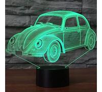 KJsdaADSA 3D Voiture Lampe Illusion Optique LED Veilleuse Optiques Illusions Lampe de Nuit 7 Couleurs Tactile Lampe de Chevet Chambre Table Art Déco Enfant Lumière de
