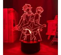 KJsdaADSA Anime Banana Fish Night Light 7 Changement de couleur Led Enfants Chevet Action Figure Fixtures 3D Visual Anime USB Bureau Touch Base avec Lampe de Contrôle Ir Garçons Enfant Jouet Cadeau