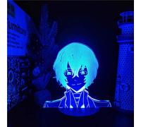 KJsdaADSA BUNGO STRAY DOGS DAZAI 3D LED Anime veilleuses lampe couleur changeante Lampara pour cadeau d'anniversaire télécommande 16 couleurs