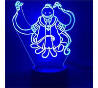 KJsdaADSA Veilleuse Enfant Led Assassination Classroom A Lampe Illusion 3D Lampe Chevet Tactile 16 couleurs changeantes de lampe de bureau tactile pour les cadeaux de d'anniversaire d'enfants