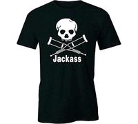 KJTEDZSXD ADGS BVI Jackass Pirate Crutches Logo - Johnny Knoxville -Dickhouse - Ryan Dunn - STEVO Manches Courtes(Large)