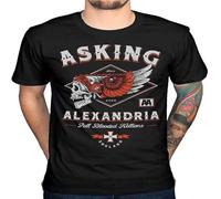 KJTEDZSXD Asking Alexandria Full Blooded Helion T-Shirt Afterlife Reckless Album Manches Courtes(Small)