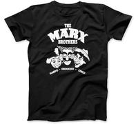 KJTEDZSXD ATONG The Marx Brothers, Harpo, Groucho and Chico T-Shirt Black Black Manches Courtes(Medium)