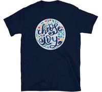 KJTEDZSXD Choose Joy Short-Sleeve T Shirt 100% Cotton Womens, 2X,3X,Plus Size More Colors Manches Courtes(Medium)