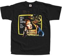 KJTEDZSXD Cruse of The Demon Movie Poster 1958 Tshirt (WHITEBLACK) All Manches Courtes(XX-Large)