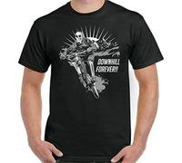 KJTEDZSXD Downhill Mountain Biking T-Shirt Mens Bike Cycling BMX DH MTB Cycle Skull Black Manches Courtes(XX-Large)