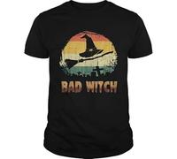 KJTEDZSXD Hot Bad Witch Good Witch Best BFF Matching Halloween Shirt, Unisex, for Mens Womens Ladies Kids Manches Courtes(XX-Large)
