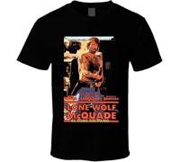 KJTEDZSXD Lone Wolf McQuade Chuck Norris Movie 80s Action Film Fan t Shirt Black Manches Courtes(3X-Large)