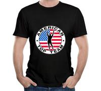KJTEDZSXD Men's AmAmerican Come and Top Come and Team Logo T Shirt Black Manches Courtes(XX-Large)