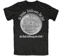 KJTEDZSXD Men's German Mark Best Currency of The World T Shirt Print in Silver Money 1Dm Men's Short-Sleeve Manches Courtes(Small)