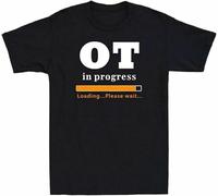 KJTEDZSXD Men's Occupational Therapy in Progress Loading Please Wait Funny Men's T-Shirt Manches Courtes(XX-Large)