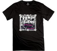 KJTEDZSXD Men's The Cramps T Shirt Black Manches Courtes(Large)