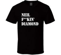 KJTEDZSXD Neil Diamond Tonight Show Band Black Classic Short Sleeve Unisex T-Shirt Gift S-5XL Manches Courtes(Medium)