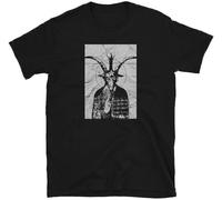 KJTEDZSXD Occult Baphomet Gothic Grunge Satan Devil Black Lucifer 666 Design T-Shirt Black Manches Courtes(Small)
