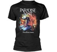 KJTEDZSXD Paradise Lost Draconian Times Gothic Doom Metal Officiel T Shirt Hommes Unisexe Manches Courtes(XX-Large)