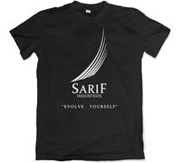 KJTEDZSXD Sarif Industries Evolve Yourself T Shirt Manches Courtes(XX-Large)