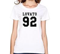 KJTEDZSXD Shane Women's Demi Lovato American Singer Model 92 Round Neck T Shirts White Manches Courtes(3X-Large)