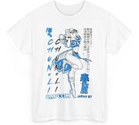 KJTEDZSXD Street Fighter Shirt Chun Li T-Shirt Video Games Short Sleeve T Shirts Manches Courtes(3X-Large)