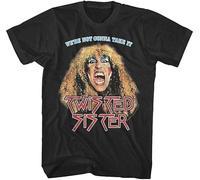 KJTEDZSXD Twisted Sister We're Not Gonna Take It Men's T Shirt Dee Snider Stay Hungry Black Manches Courtes(X-Large)