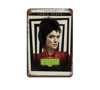 KJUFE Beetlejuice Affiche de film Beetlejuice 2024 Lydia Deetz en métal vintage pour pub, club, café, bar, décoration murale rétro 20 x 30 cm