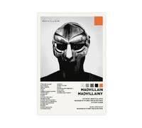 KJUFE MF DOOM Poster sur toile avec couverture de l'album Madvillainy - Décoration pour chambre à coucher, bureau, chambre - Cadeau - 30 x 45 cm