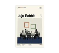 KJUFE Poster du film Jojo Rabbit - Impression sur toile - Décoration de chambre à coucher, bureau, chambre - Cadeau - 40 x 60 cm