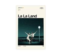 KJUFE Poster du film La La Land sur toile - Décoration murale pour salon, chambre à coucher - 60 x 90 cm