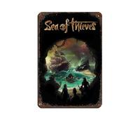 KJUFE Poster Game Sea-of-Thieves - Poster rétro en métal - Décoration murale - 20 x 30 cm