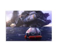 KJUFE Subnautica Poster sur toile Motif jeux électroniques 20 x 30 cm