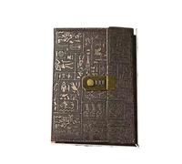 KJUUQBZL 200 Pages A5A6 Code Avec Serrure Journal Livre Bloc-notes Agenda Planificateur Rétro Cahier Simple Main Compte Livre Journal(A5 foldable,100sheets)